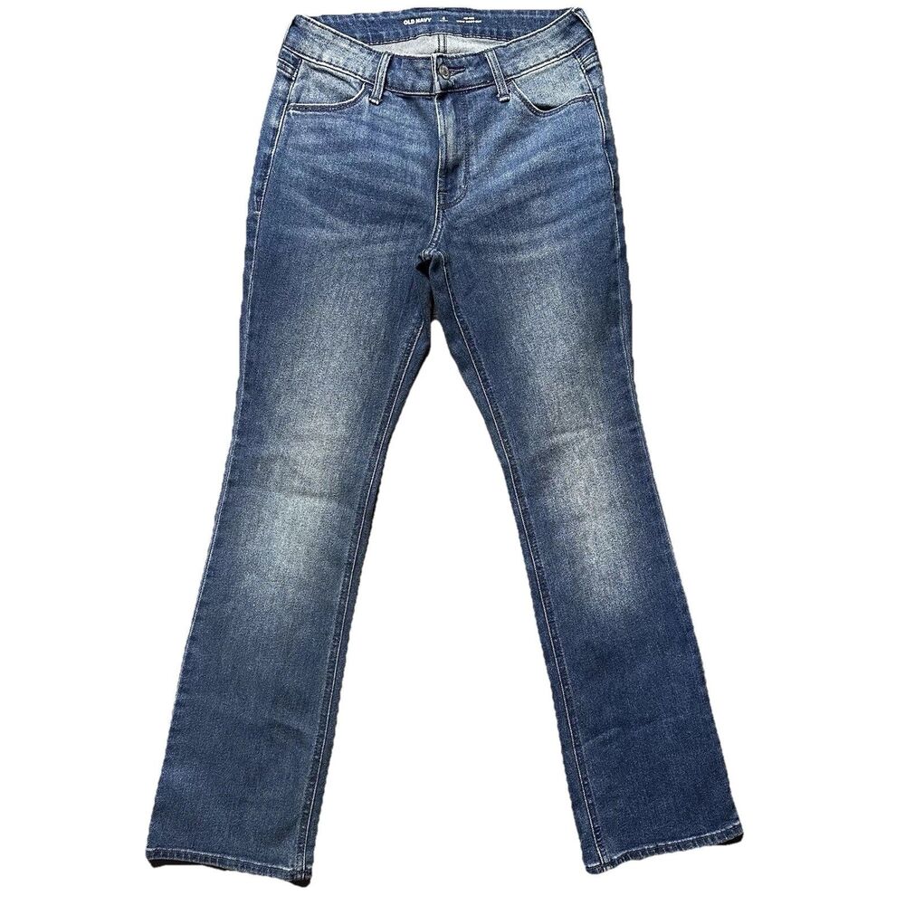 Old Navy Womens 4 Short WOW Bootcut Jeans Blue Mid Rise Denim Medium Wash